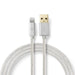 Nedis Lightning Cable - USB 2.0, Apple Lightning 8-Pin, USB-A Male, Aluminium - Cover Window Box