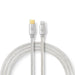 Nedis Lightning Cable - USB 2.0, Apple Lightning 8-Pin, USB-C Male, Aluminium / Silver - Cover Window Box