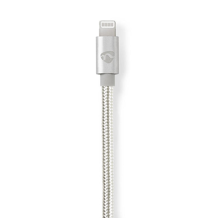 Nedis Lightning Cable - USB 2.0, Apple Lightning 8-Pin, USB-C Male, Aluminium / Silver - Cover Window Box