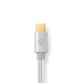 Nedis Lightning Cable - USB 2.0, Apple Lightning 8-Pin, USB-C Male, Aluminium / Silver - Cover Window Box