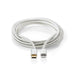 Nedis Lightning Cable - USB 2.0, Apple Lightning 8-Pin, USB-C Male, Aluminium - Cover Window Box