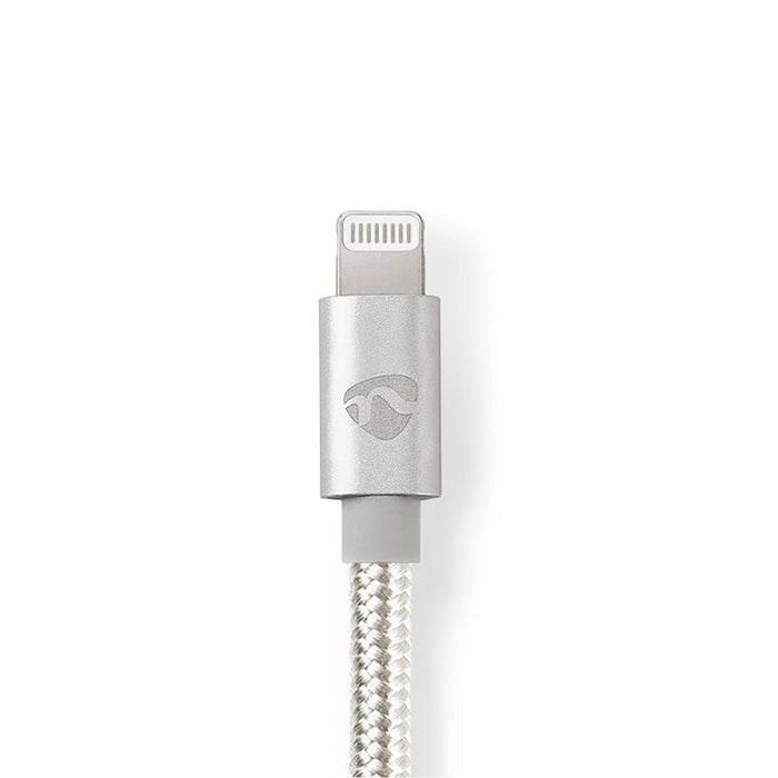 Nedis Lightning Cable - USB 2.0, Apple Lightning 8-Pin, USB-C Male, Aluminium - Cover Window Box