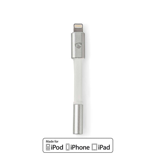 Nedis Lightning Adapter - Apple Lightning 8-Pin, 3.5 mm Female, Gold Plated, Round - Aluminium