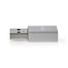 Nedis USB Adapter - USB 3.2 Gen 1, USB-A Male, USB-C Female, Silver - Cover Window Box