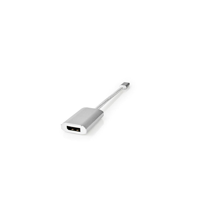 Nedis USB Adapter - USB 3.2 Gen 1, USB-C Male, DisplayPort Female / USB-C Female, Silver - Cover Window Box