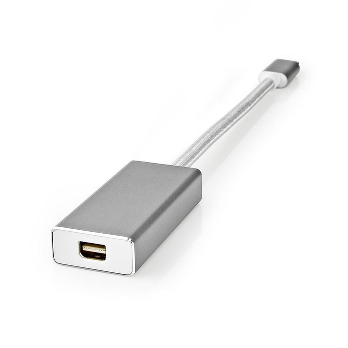 Nedis USB Adapter - USB 3.2 Gen 1, USB-C Male, Mini DisplayPort Female, Silver - Cover Window Box