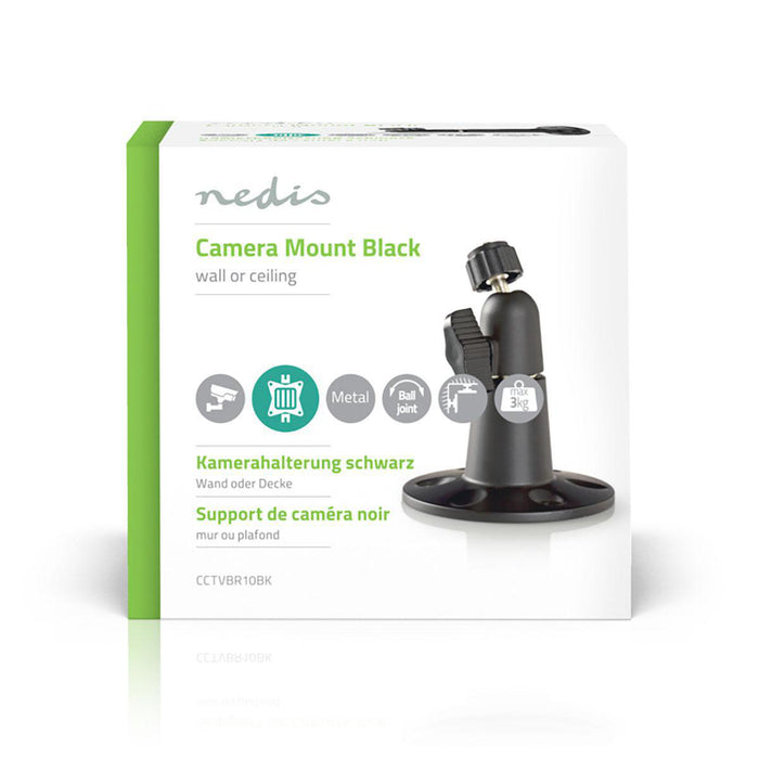 Nedis Camera Mount - Tilt angle: 90 °, Maximum weight: 3 kg, Steel, Steel - Black