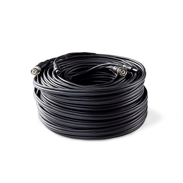 Nedis CCTV Security Cable - BNC / DC, 30.0 m, Round, Black - Gift Box