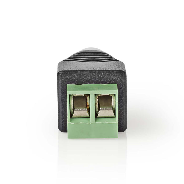 Nedis CCTV Security Connector - 2-Way Terminal Block, DIN Female, Female, Female - Black / Green