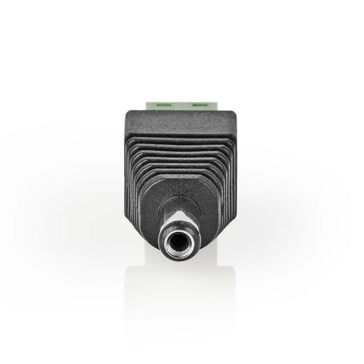 Nedis CCTV Security Connector - 2-Way Terminal Block, 5.5 x 2.1 mm Male, Male, Male - Black / Green