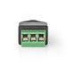 Nedis CCTV Security Connector - 3-Way Terminal Block, 3.5mm Jack Male, Male, Male - Black / Green