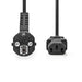 Nedis Power Cable - Plug with earth contact male, IEC-320-C13, Angled, Black - Window Box