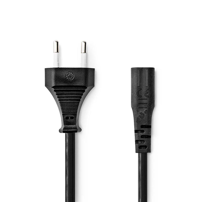 Nedis Power Cable - Euro Male, IEC-320-C1, Straight, Black - Box