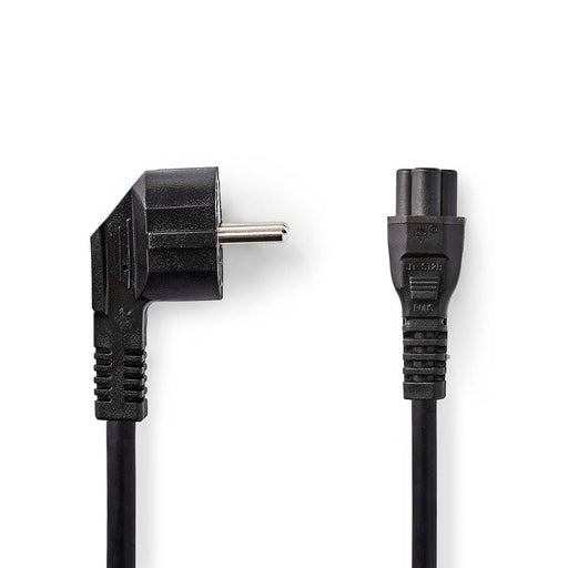 Nedis Power Cable - Plug with earth contact male, IEC-320-C5, Angled, Black - Label