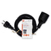 Nedis Power Cable - Plug with earth contact male, Plug with earth contact female, Straight, Black - Label