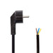 Nedis Power Cable - Plug with earth contact male, Open, Angled, Black - Label