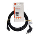 Nedis Power Cable - Euro Male, IEC-320-C7, Angled, Black - Label