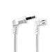 Nedis Power Cable - Euro Male, IEC-320-C7, Angled, White - Label