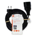 Nedis Power Cable - Euro Male, Euro Female, Straight, Black - Label