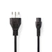 Nedis Power Cable - Italy Male, IEC-320-C5, Straight, Black - Label