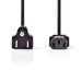 Nedis Power Cable - USA Male, IEC-320-C13, Straight, Black - Label