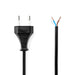 Nedis Power Cable - Euro Male, Open, Straight, Black - Label