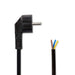 Nedis Power Cable - Plug with earth contact male, Open, Angled, Black - Label