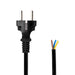 Nedis Power Cable - Plug with earth contact male, Open, Straight, Black - Label