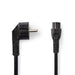 Nedis Power Cable - Plug with earth contact male, IEC-320-C5, Angled, Black - Polybag