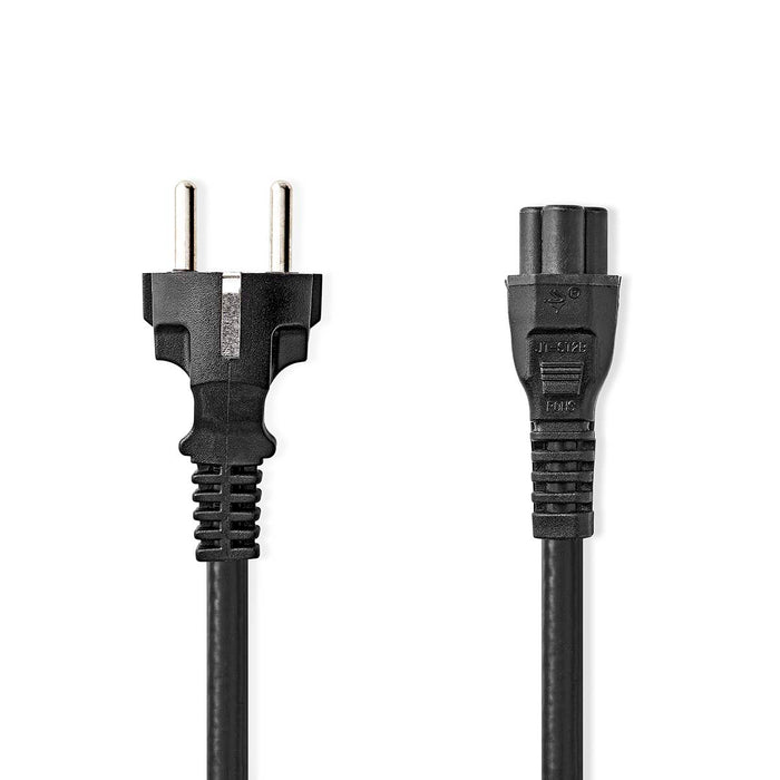 Nedis Power Cable - Plug with earth contact male, IEC-320-C5, Straight, Black - Polybag