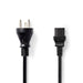 Nedis Power Cable - Denmark Male, IEC-320-C13, Straight, Black - Polybag