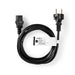 Nedis Power Cable - Plug with earth contact male, IEC-320-C13, Straight, Black - Tag