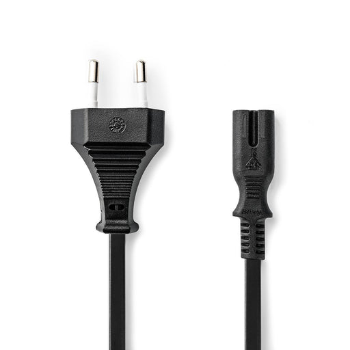 Nedis Power Cable - Euro Male, IEC-320-C7, Straight, Black - Tag