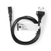 Nedis Power Cable - Euro Male, IEC-320-C7, Straight, Black - Tag