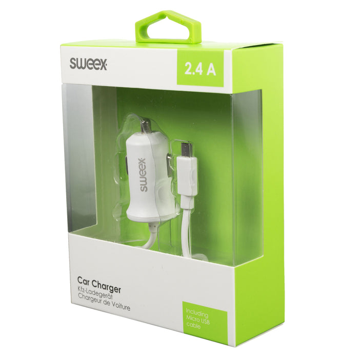 Sweex Car Charger 2.4 A Micro USB White