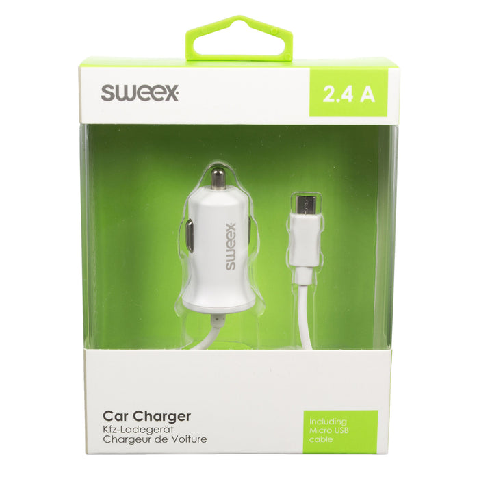 Sweex Car Charger 2.4 A Micro USB White