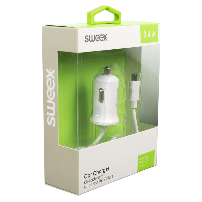 Sweex Car Charger 2.4 A Micro USB White