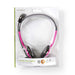 Nedis PC Headset - On-Ear, Stereo, 2x 3.5 mm, Fold-Away Microphone - Pink