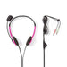 Nedis PC Headset - On-Ear, Stereo, 2x 3.5 mm, Fold-Away Microphone - Pink