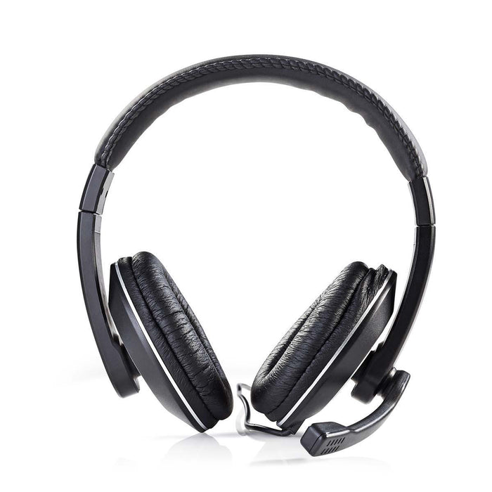 Nedis PC Headset - Over-Ear, Stereo, 2x 3.5 mm, Fold-Away Microphone - Black