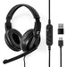 Nedis PC Headset - Over-Ear, Stereo, USB Type-A / USB Type-C, Fold-Away Microphone - Black