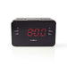 Nedis Digital Alarm Clock Radio - LED Display, 1x 3.5 mm Audio Input, Time projection, Number of alarms: 2 - Black