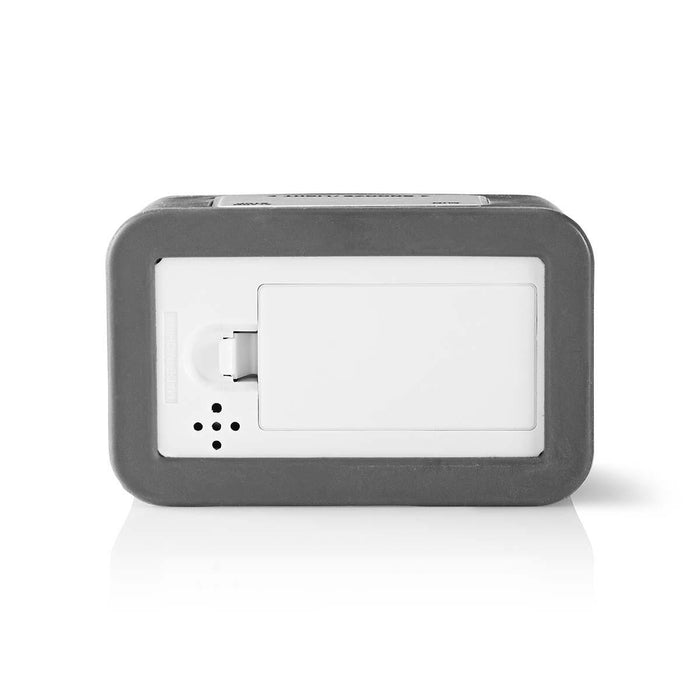 Nedis Digital Desk Alarm Clock - Backlight LCD, 3.5 cm, Backlight, No - Grey / White