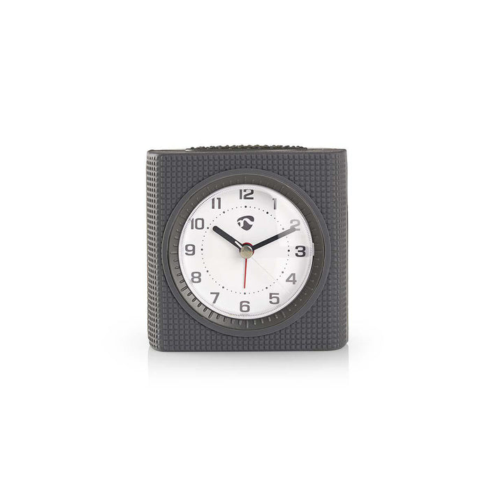 Nedis Analogue Desk Alarm Clock - Snooze function - Backlight - Grey / White, 