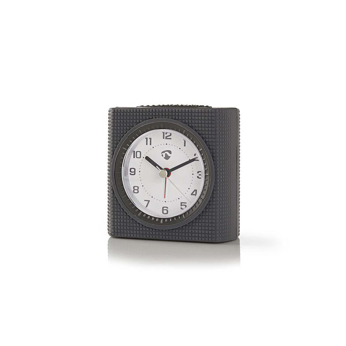 Nedis Analogue Desk Alarm Clock - Snooze function - Backlight - Grey / White, 