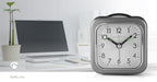 Nedis Analogue Desk Alarm Clock - Snooze function - Backlight - Grey / White, 