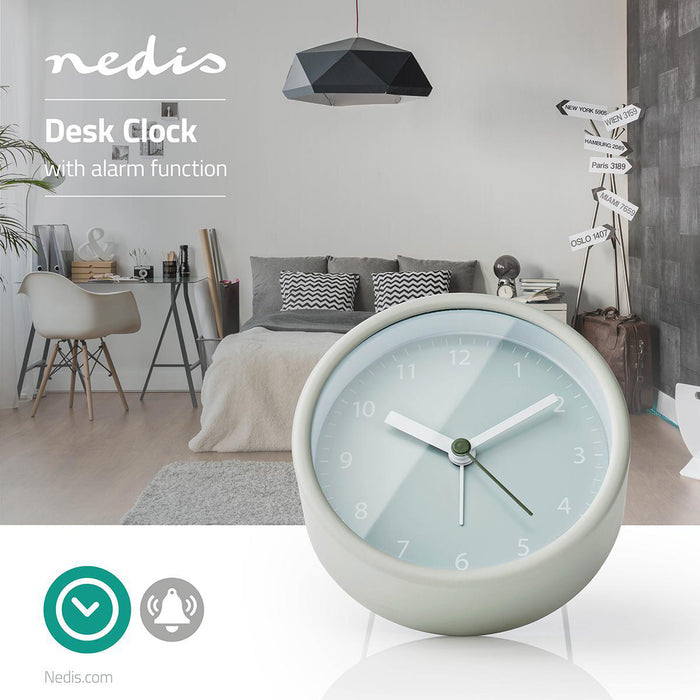 Nedis Analogue Desk Alarm Clock - Snooze function - Green, 