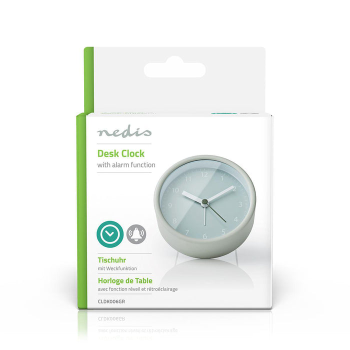 Nedis Analogue Desk Alarm Clock - Snooze function - Green, 