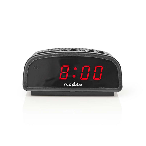 Nedis Digital Desk Alarm Clock - LED Display, Snooze function, No, No - Black