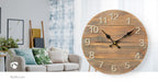 Nedis Wall Clock - Diameter: 300 mm - Wood - Beige / Brown, 